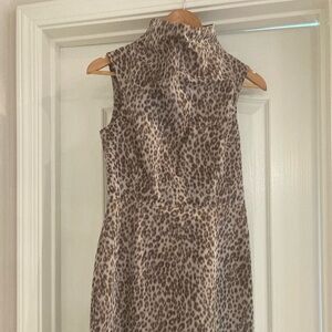 Andrew Marc New York Animal Print Midi Dress